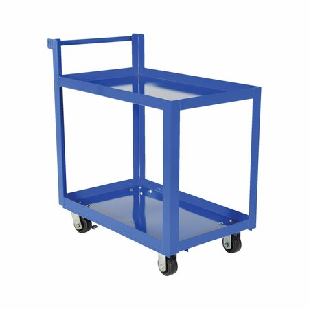 VESTIL Steel Service Cart, 2 Shelves, 22 x 36, Steel, 2 Shelves, 1000 lb SCS2-2236